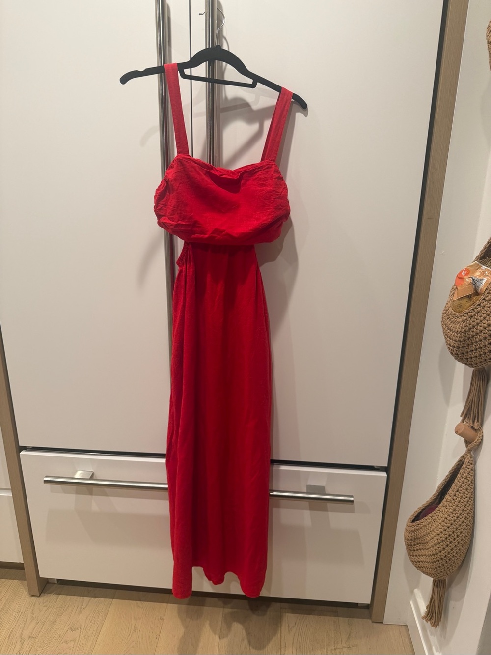 a new day Red Midi Dress with Wide Straps
